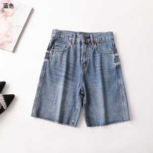 241858面料贼好南油原创高定轻奢全百搭夏五分牛仔裤 短裤