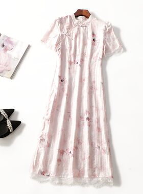 248782 夏连衣裙 女加长款短袖套头.M.L.XL.2XL