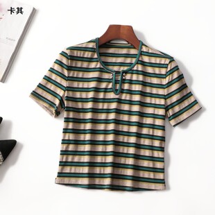 短袖 深圳女短款 套头 夏针织衫 246313