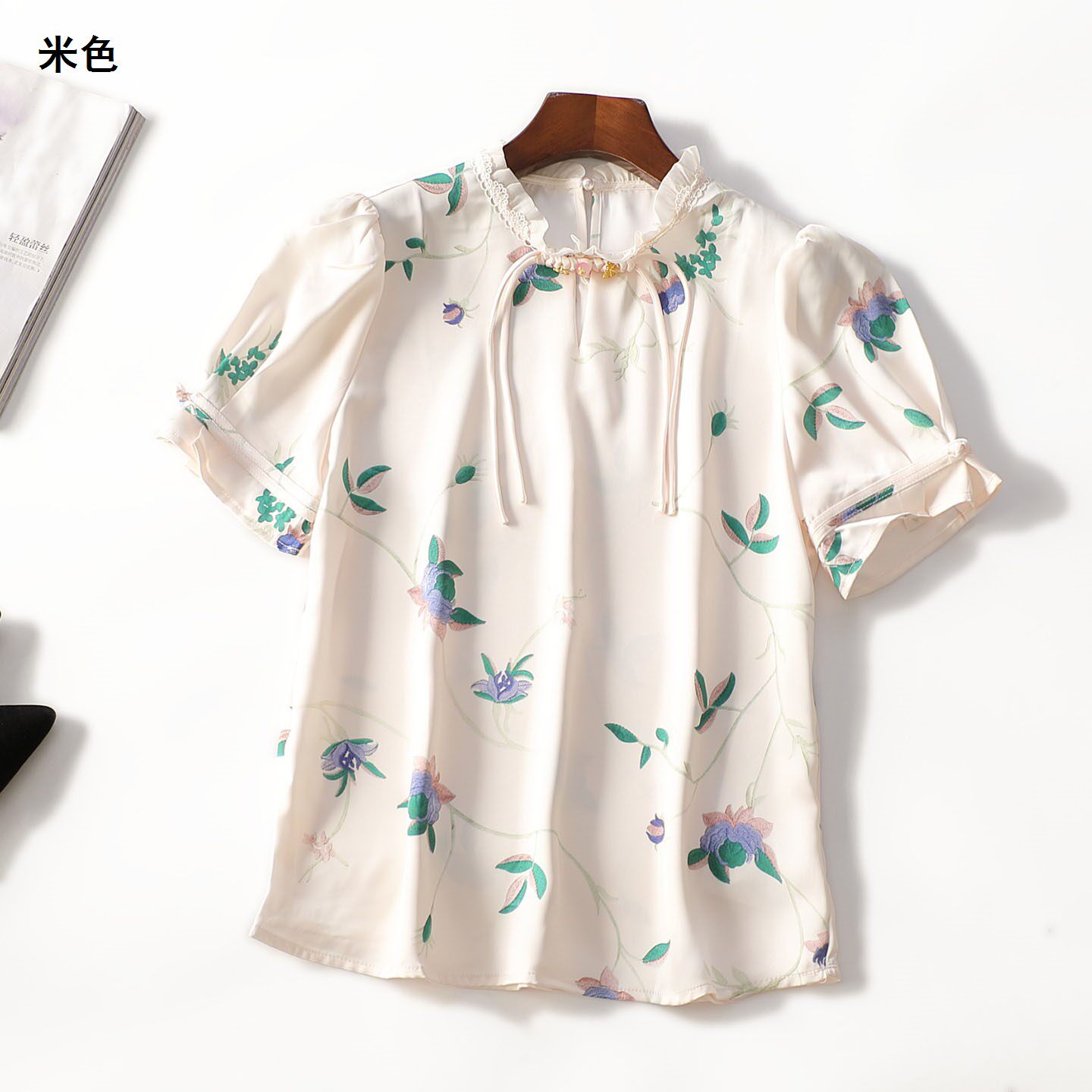 249459 夏上衣 女中长款短袖套头.M.L
