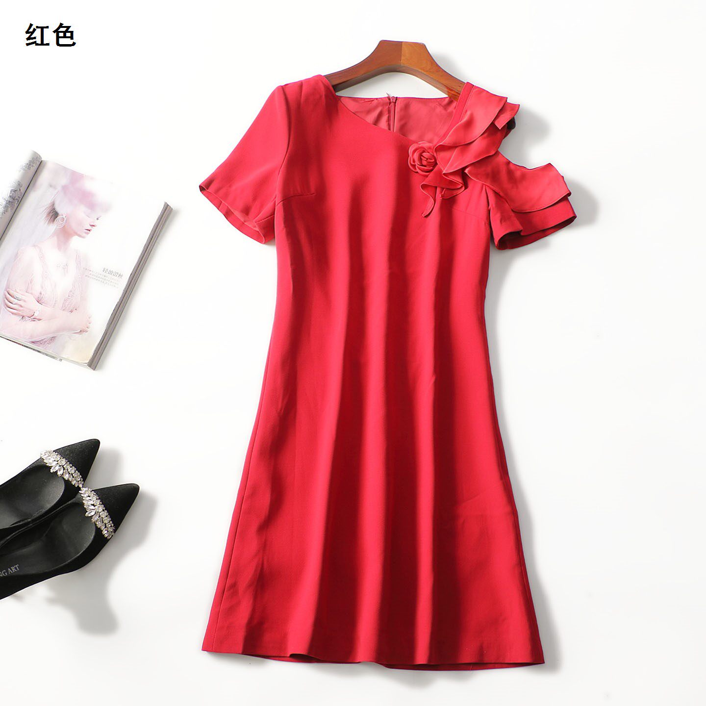 248511 夏连衣裙 深圳女长款短袖套头