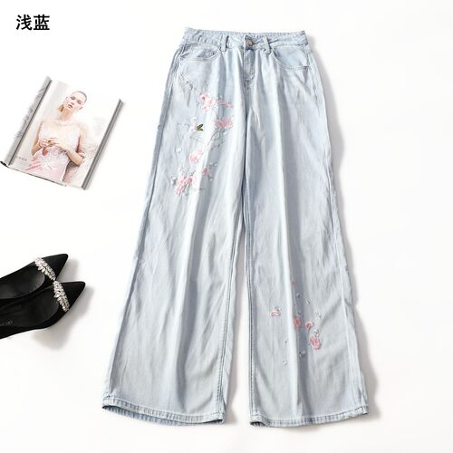 413981 夏牛仔裤 女长款.M.L.2XL