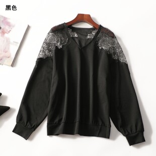 412553 秋卫衣 女中长款长袖套头现货.S.M.XL