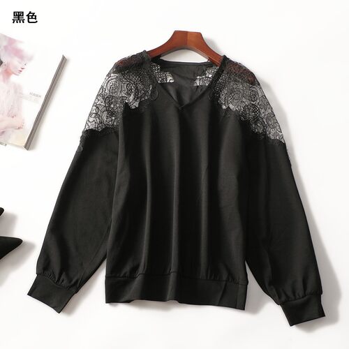 412553 秋卫衣 女中长款长袖套头现货.S.M.XL