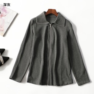 247963 冬外套 深圳女加绒中长款长袖拉链.S.M.L
