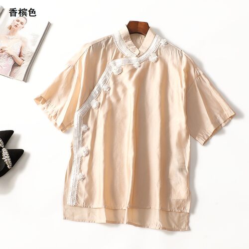 249630 夏上衣 女中长款五分袖套头.S.M.L