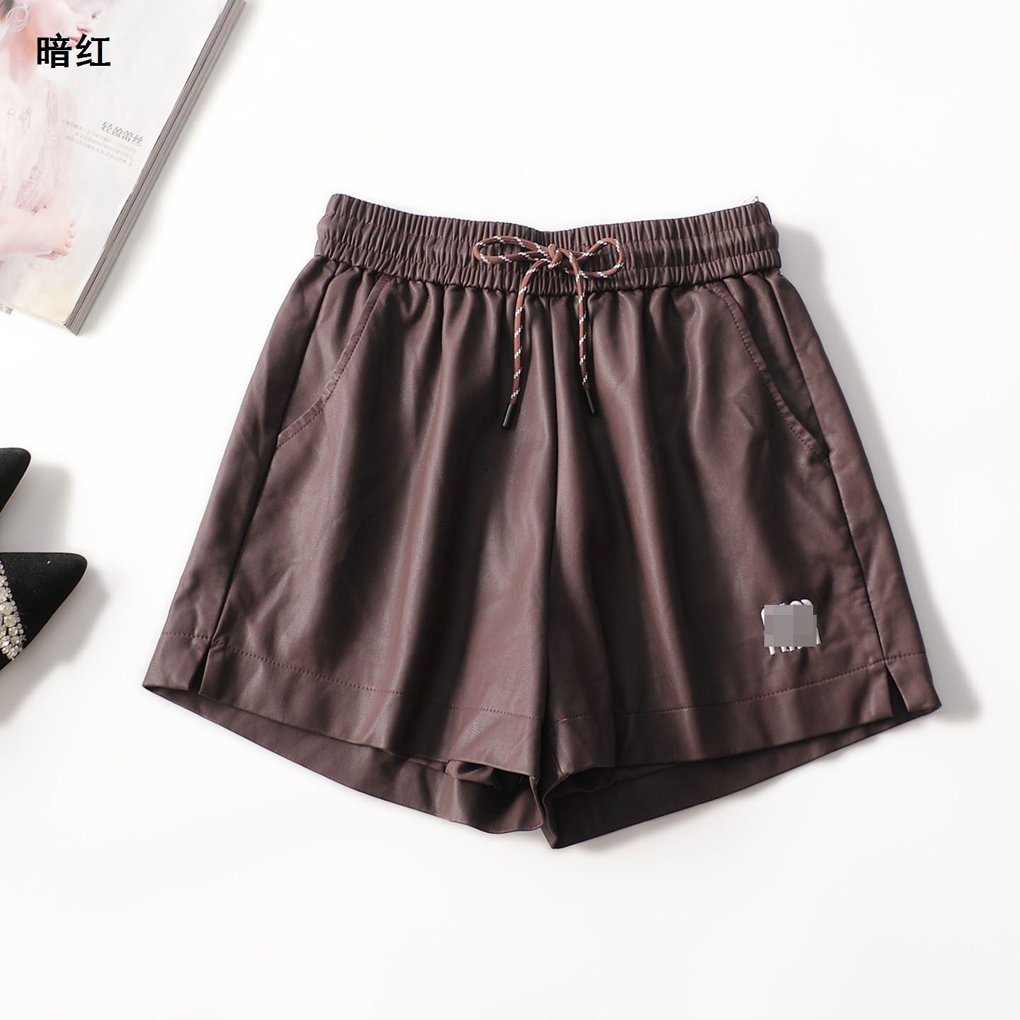 246486南油原创高端轻奢欧洲站高档女装超值PU秋短款休闲裤,女装/女士精品,休闲裤,淘宝优惠券,粉丝福利购,淘宝优惠卷