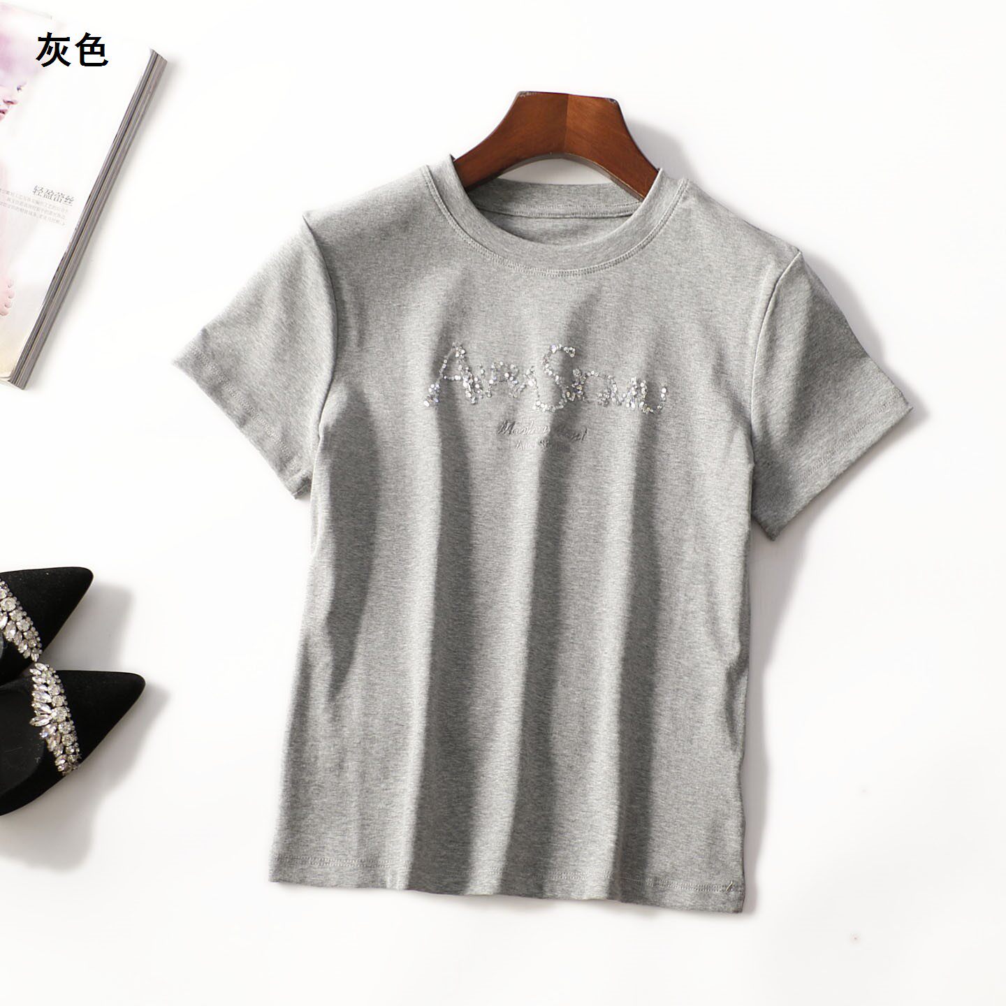 249286 夏T恤 女中长款短袖套头.L.XL.2XL.3XL.4XL
