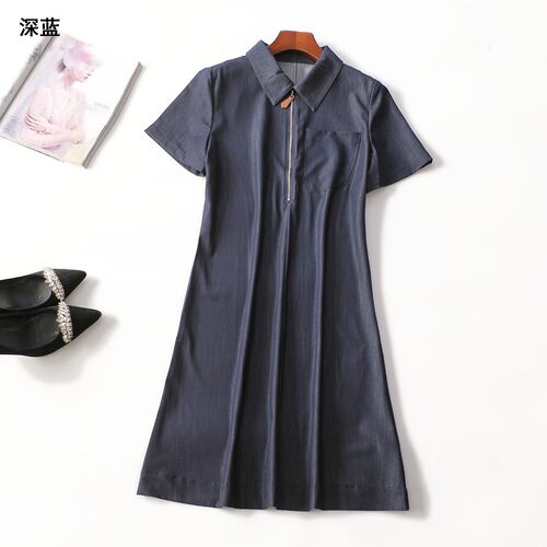 249054 清仓夏连衣裙 深圳女长款短袖套头.S.L.2XL