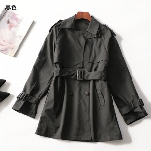 412478 秋风衣 女中长款长袖单排扣现货.S.M.L