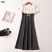 超值精品女装 24年夏季 洋气新中式 409218新款 国风法式 长裙连衣裙