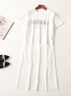 411211 秋T恤 深圳女加长款短袖圆领断码清仓