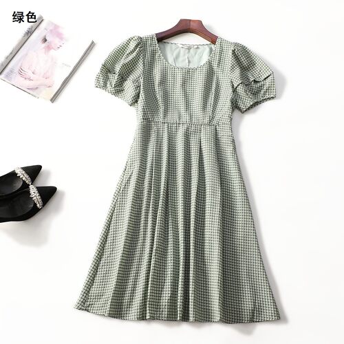 249222 夏连衣裙 女长款短袖套头.S.M.L.XL
