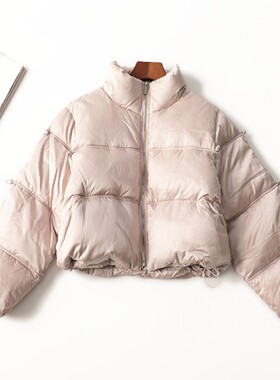 245041 冬短款高领长袖羽绒服