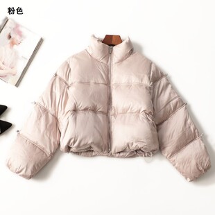 245041 冬短款高领长袖羽绒服