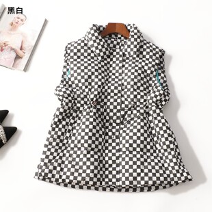 250001 冬羽绒服 女中长款无袖拉链.M