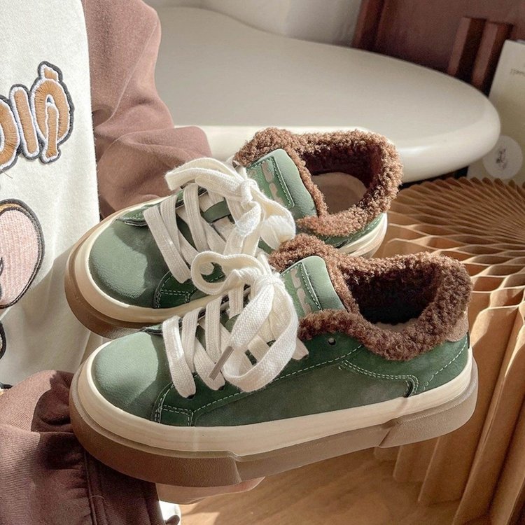 2025春季新款运动鞋透气普鲁士蓝other女子中古绿系带2