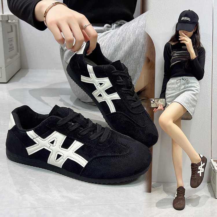 2025冬季新款运动鞋透气2025年夏季女子防滑橡胶蓝黄系带