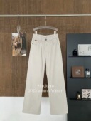 JEANS 2025年新款 SALT 高腰显瘦米白色加绒阔腿直筒牛仔裤