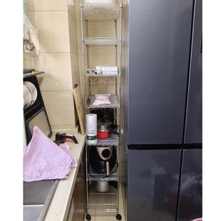 厨房夹缝置物架缝隙储物架子小窄边柜窄缝杂物夹缝柜收纳锅架菜架