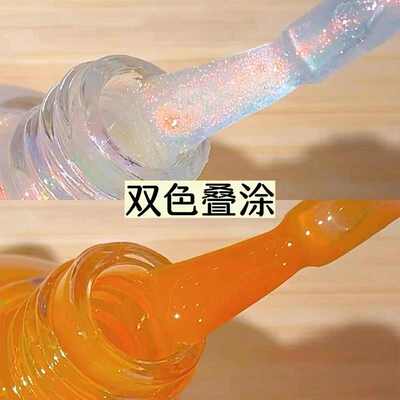 指甲油twomoons橘子海芬达汽水色