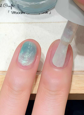 清透水波纹 夏日湖蓝美甲！twomoons指甲油2025新款免烤快干脚趾