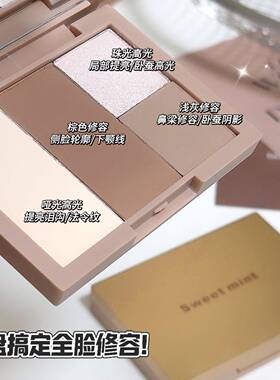 多用综合盘哑光高光提亮立体鼻
