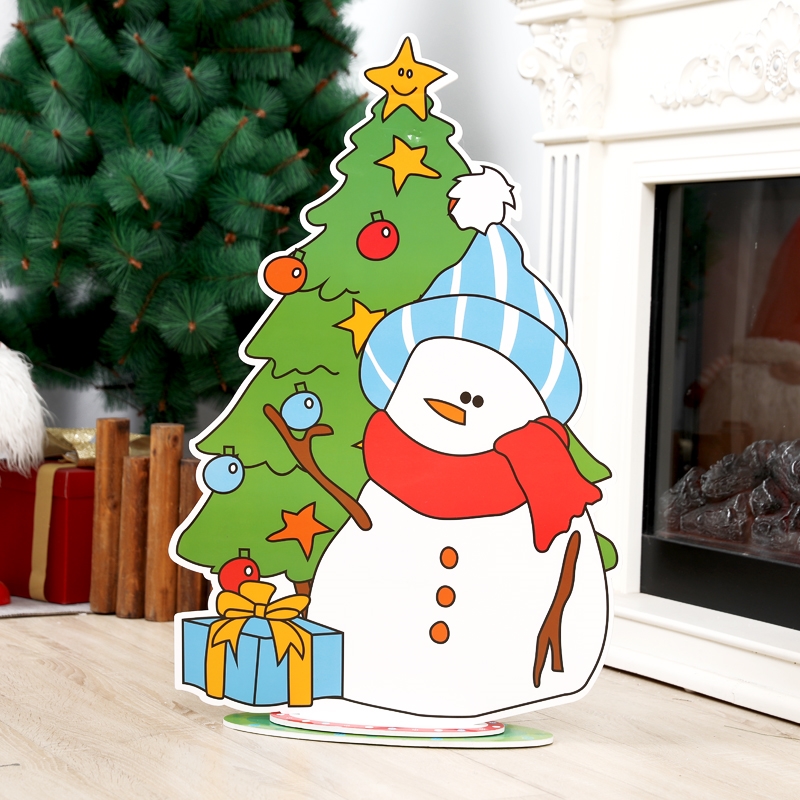 圣诞雪人kt板圣诞节装饰