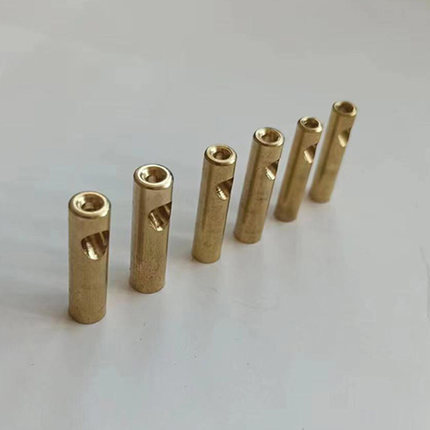 铜头空竹杆配件斜孔穿线孔4号5号6号7号扯铃杆头配件DIY手工零件