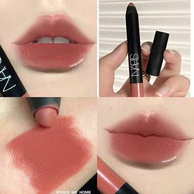 纯欲甜杏！NARS娜斯丝绒唇膏笔take me home 哑光丝绒雾面