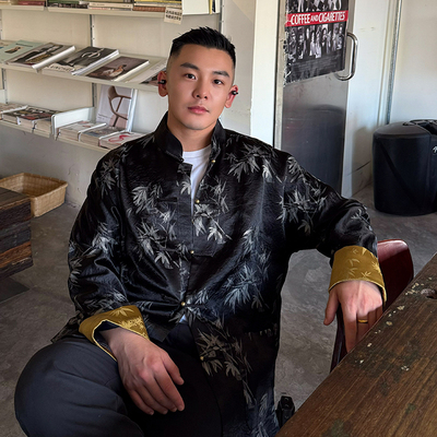 桑蚕丝唐装外套复古中国风