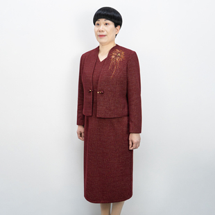 妈妈装套装连衣裙春秋新款时尚2026年女装婚宴两件套裙子洋气减龄