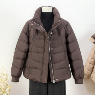 妈妈羽绒服冬季新款立领宽松2026中年女士白鸭绒保暖外套时尚减龄