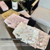 中腰透气凉感无痕蕾丝女士内裤 6006 布蕾法绣蜜臀10A平角内裤