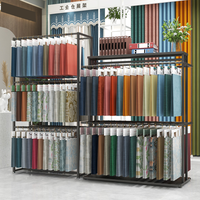 窗帘吊卡纺织面料多层双面展示架
