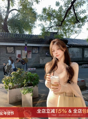 许许然Madeleine【露浸蔷薇】修身羊毛长袖内搭v领针织衫上衣女