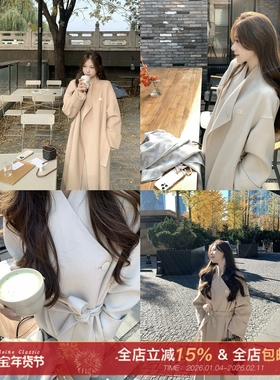 许许然Madeleine【人生大衣】高端羊毛羊绒长款双面毛呢外套大衣