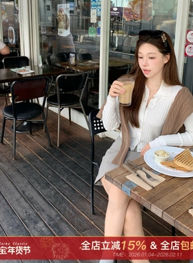 现货 许许然Madeleine【白茶月光】法式精致高级纯色浪漫风情上衣