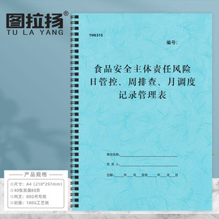 食品餐饮小作坊食品安全日管控周排查月调度检查记录日周月检查表