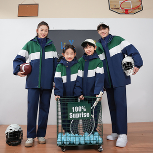 九江市统一校服冬季冲锋衣高中学生新式九江校服小学生春秋款套装