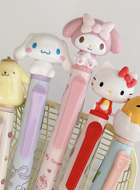 日本Funbox三丽鸥Sanrio美乐蒂kitty玉桂狗公仔摇摇黑色圆珠笔