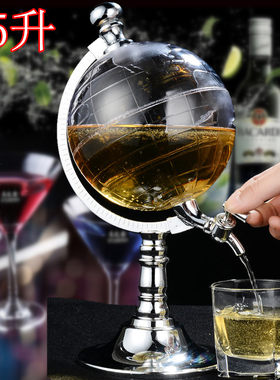 地球仪倒酒器分酒器啤酒机酒塔酒炮家用酒桶饮水机酒吧KTV用品