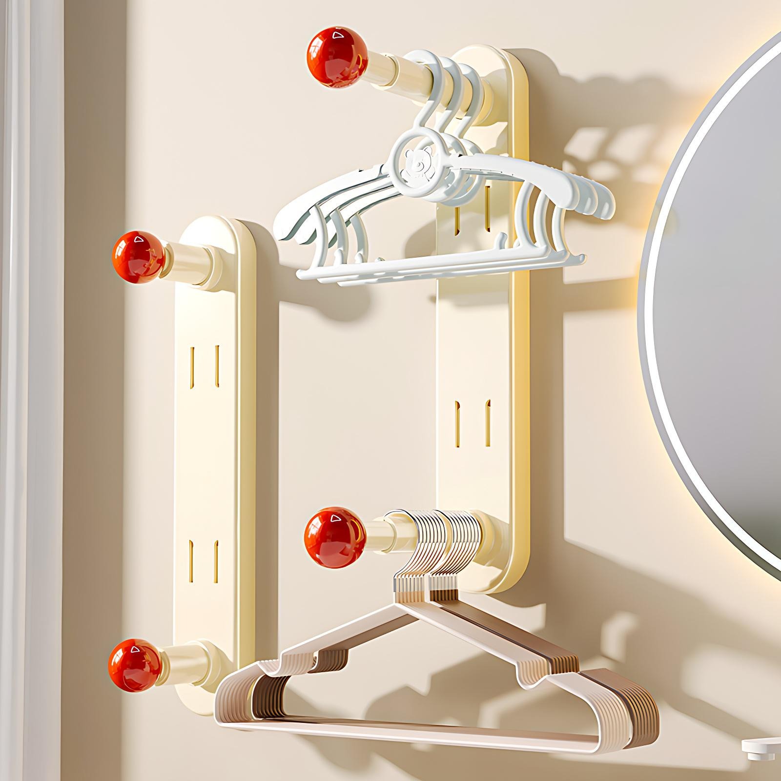 衣架收纳神器免打孔阳台壁挂