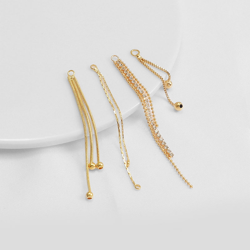 锆石手工耳环流苏饰品配件