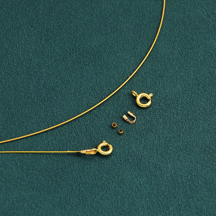 14K包金手链项链材料包手工diy串珠线穿小孔珍珠专用线钢丝绳配件