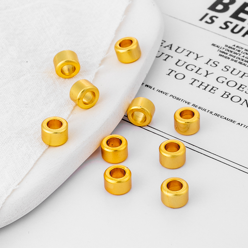 18k包金保色5*7mm大孔diy绳子