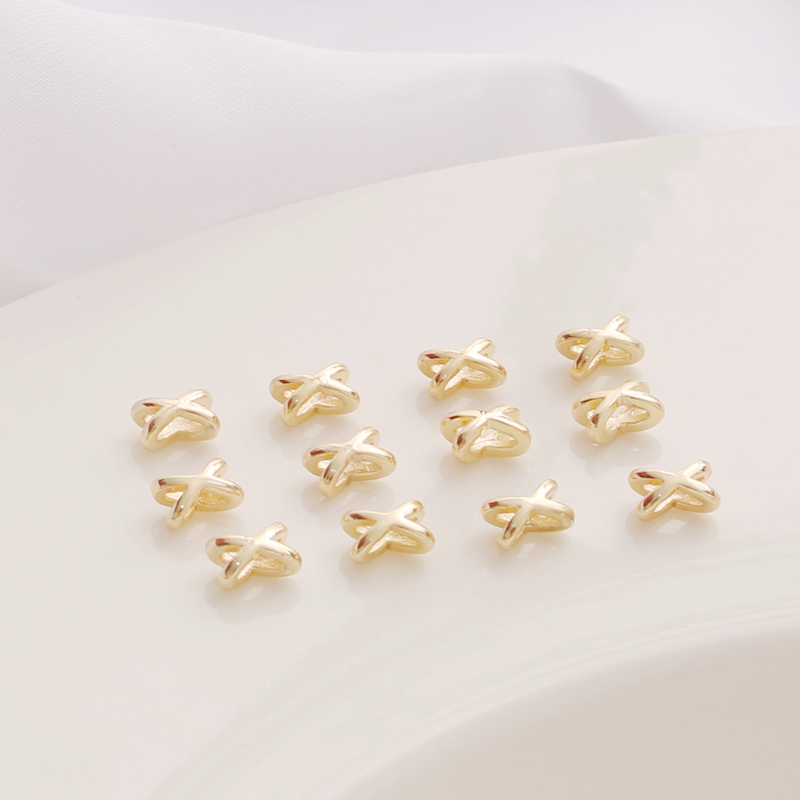 鹅姐铜电镀保色X蝴蝶结隔珠