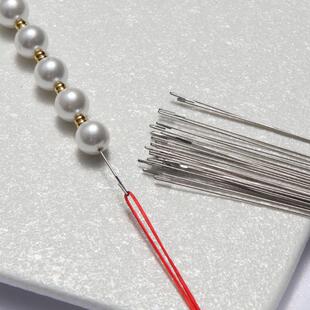 钩针串珠针手工diy穿珠子不锈钢丝大孔引线极细专用串珠神器工具