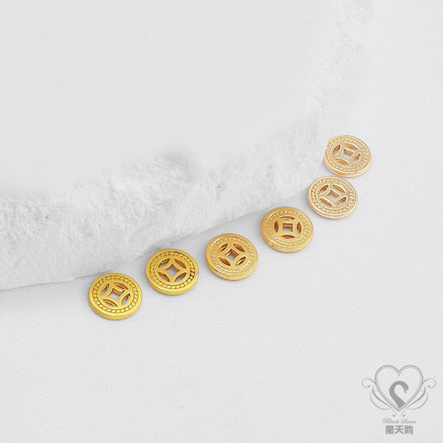 18k包金保色铜钱币手链编绳