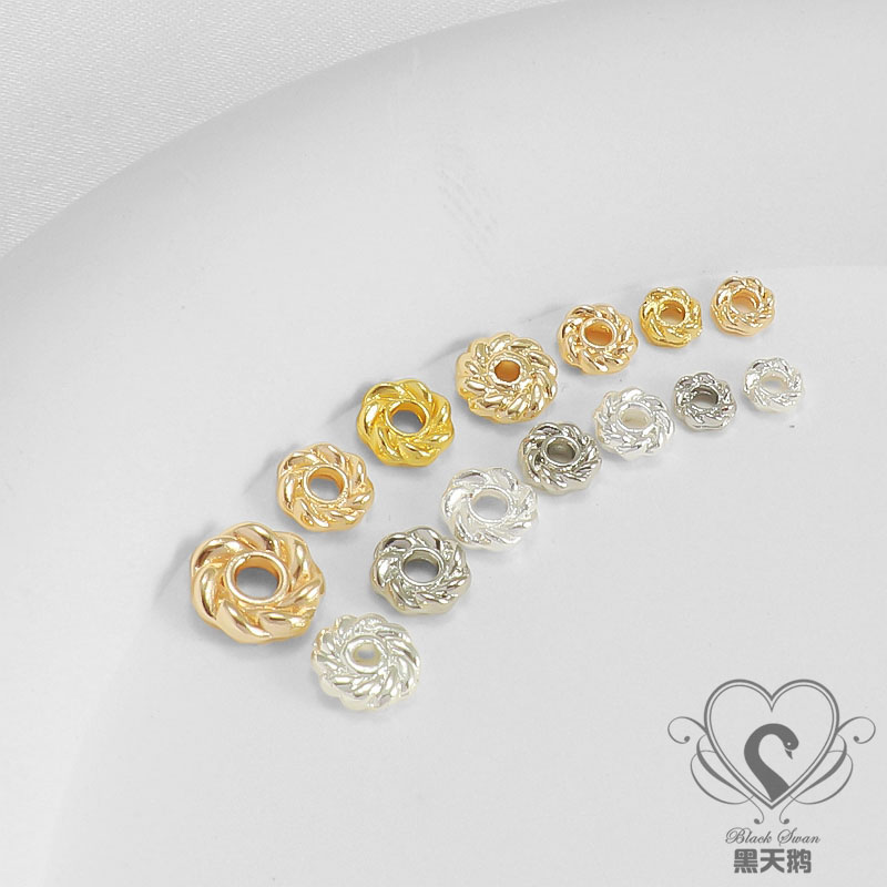 麻花隔片隔珠螺纹6mmdiy手工